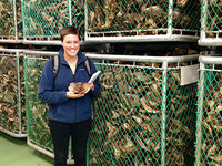 Rachel Ganson studying fish preservation in Iceland