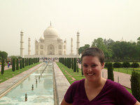 Rachel Ganson at the Taj Mahal